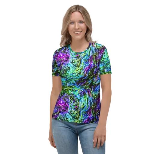 Prismatic Maelstrom on a Women's Crew Neck T-Shirt