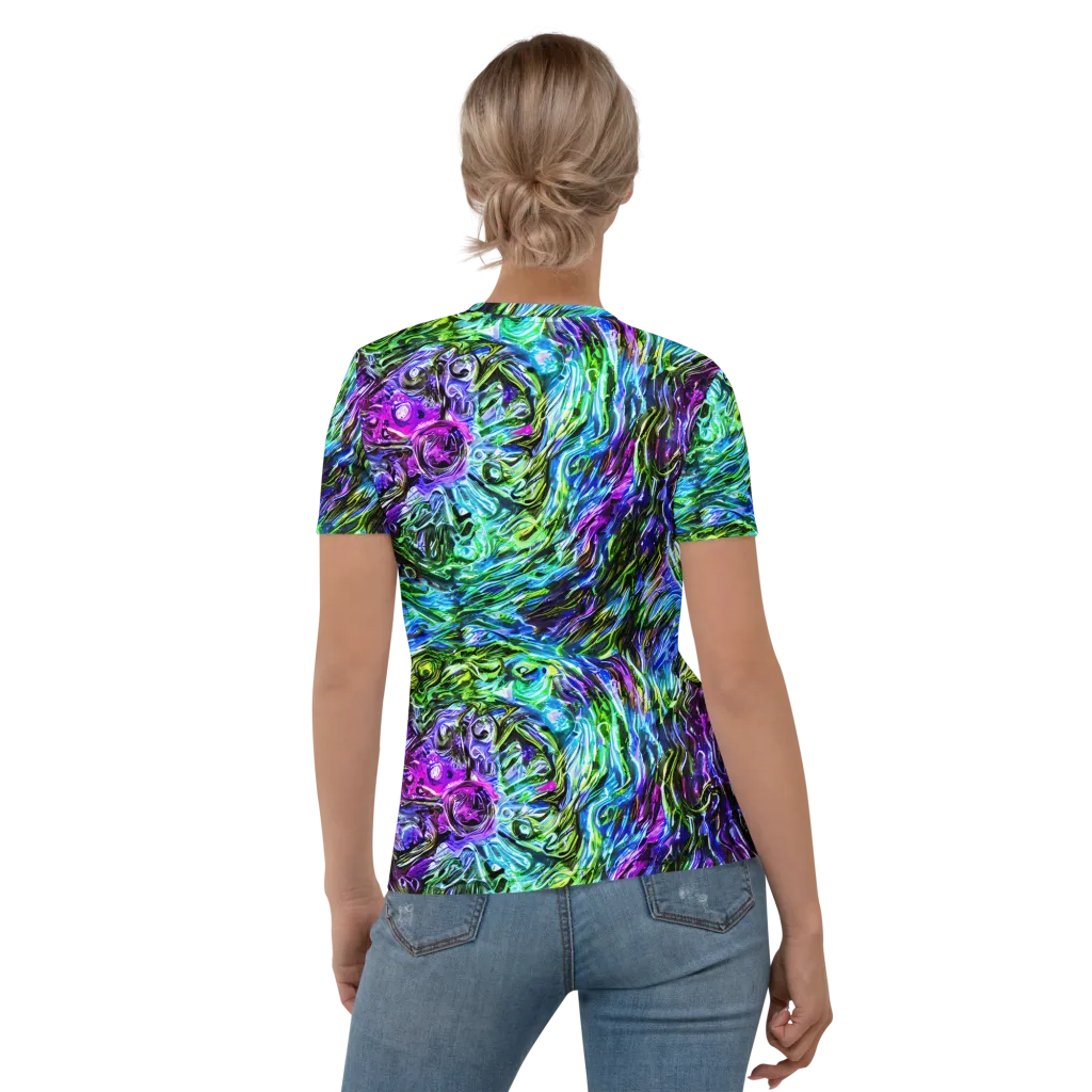 Prismatic Maelstrom on Women's Crew Neck T-Shirt — Back