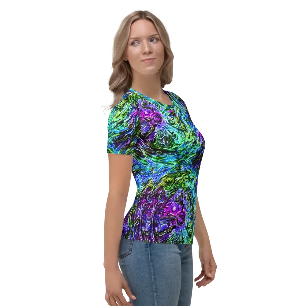 Prismatic Maelstrom on Women's Crew Neck T-Shirt — Right