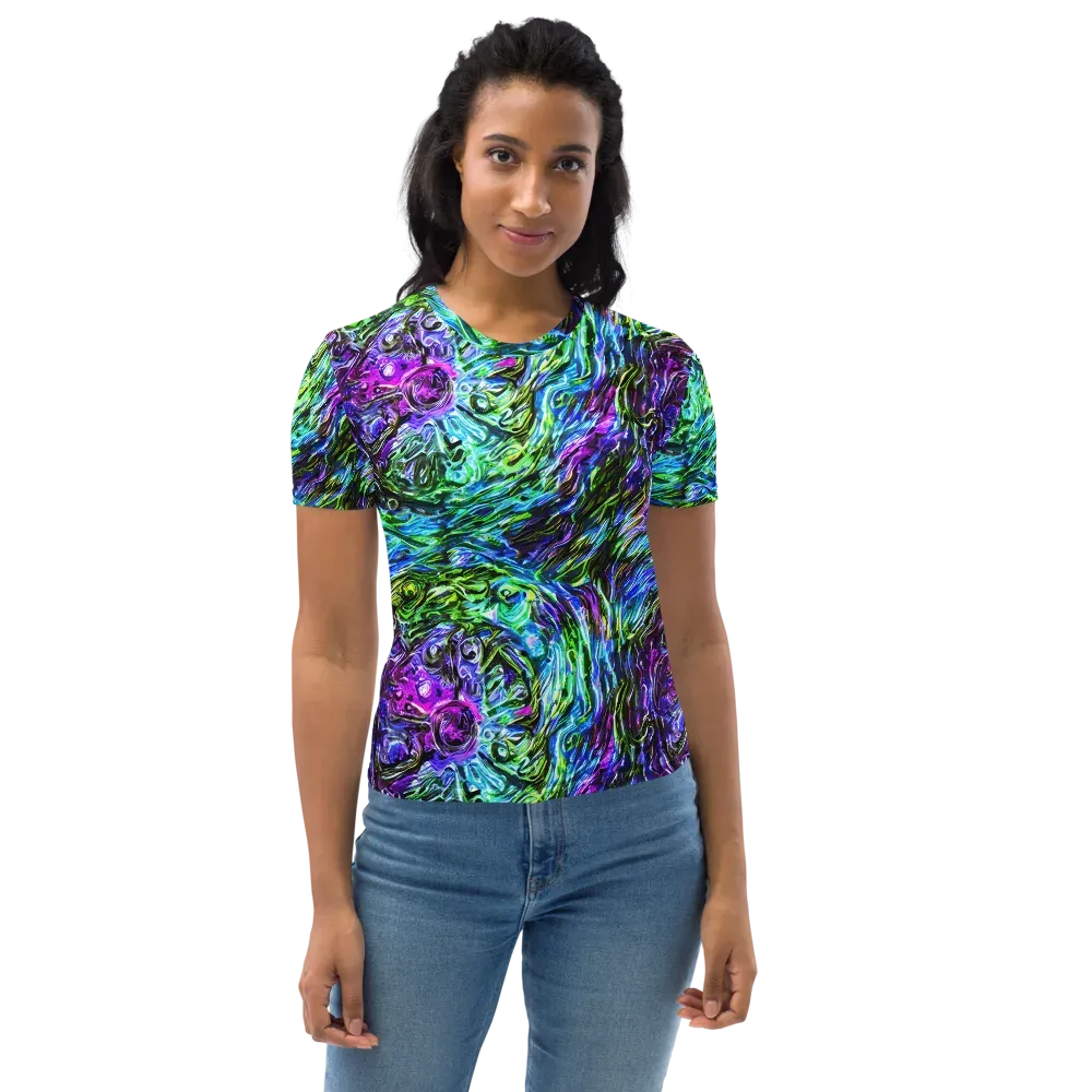 Prismatic Maelstrom on Women's Crew Neck T-Shirt — Front