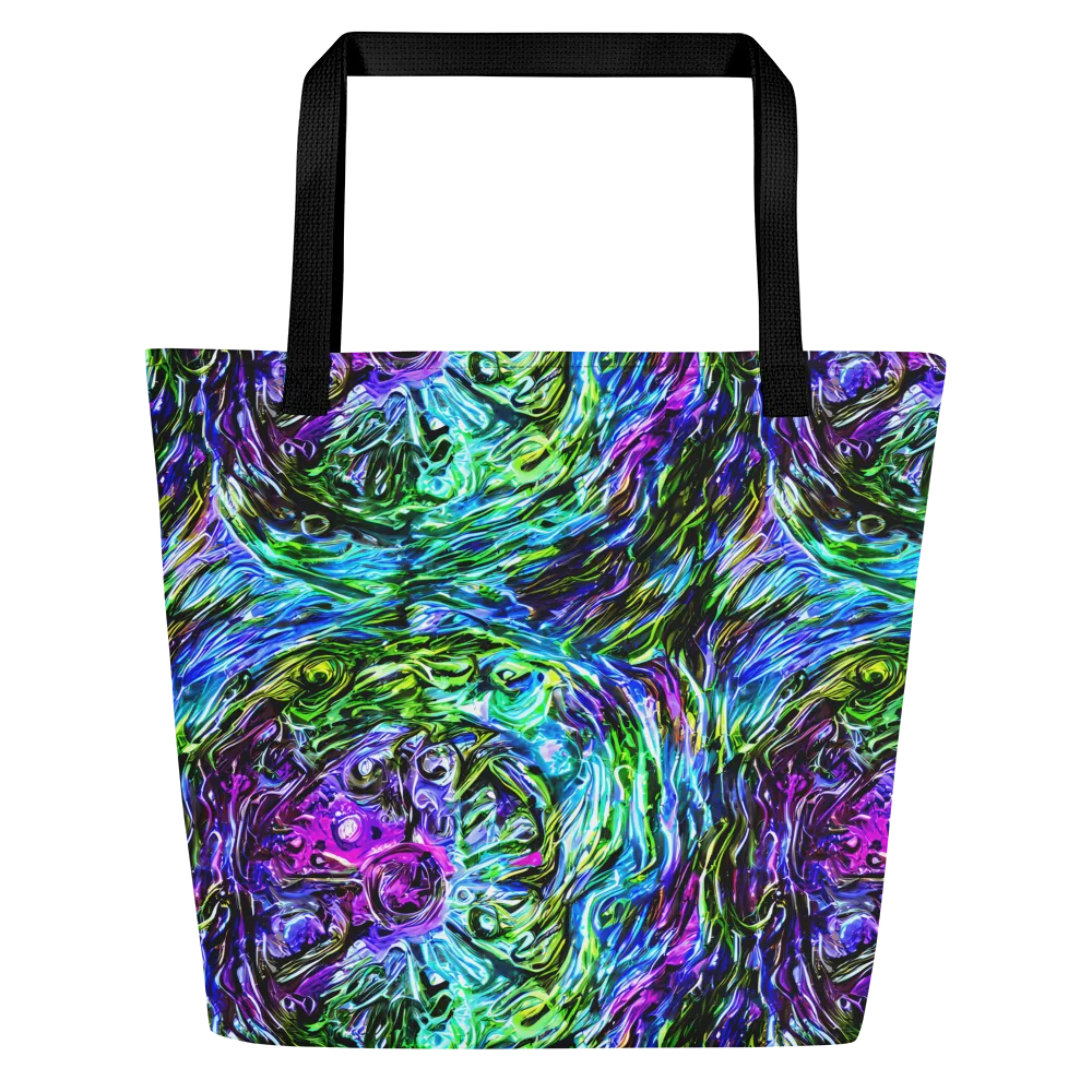 Prismatic Maelstrom on Large Tote Bag W/ Pocket — Front