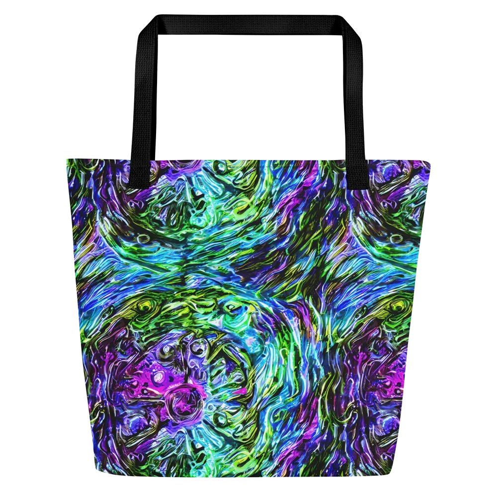 Prismatic Maelstrom on Large Tote Bag W/ Pocket — Front
