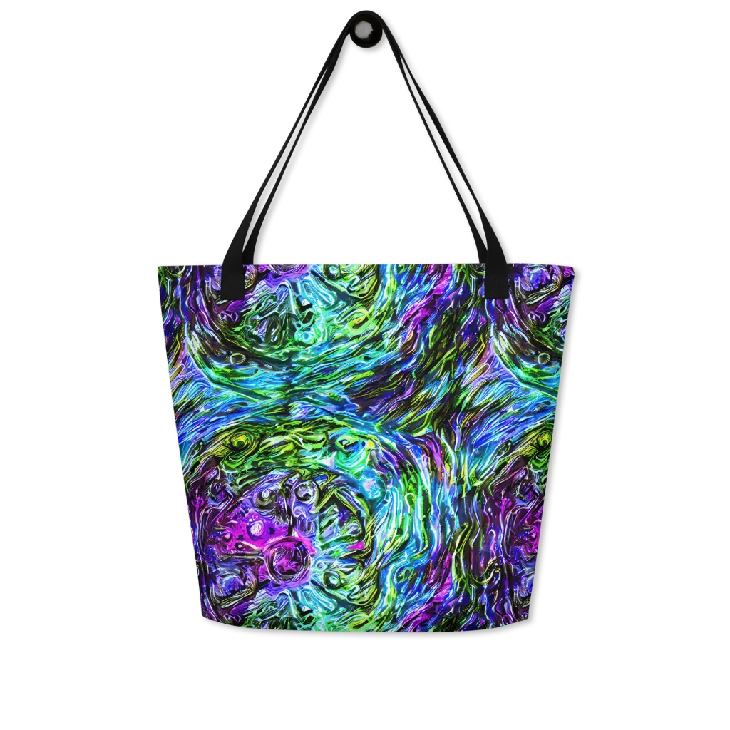 Prismatic Maelstrom on Large Tote Bag W/ Pocket — Front