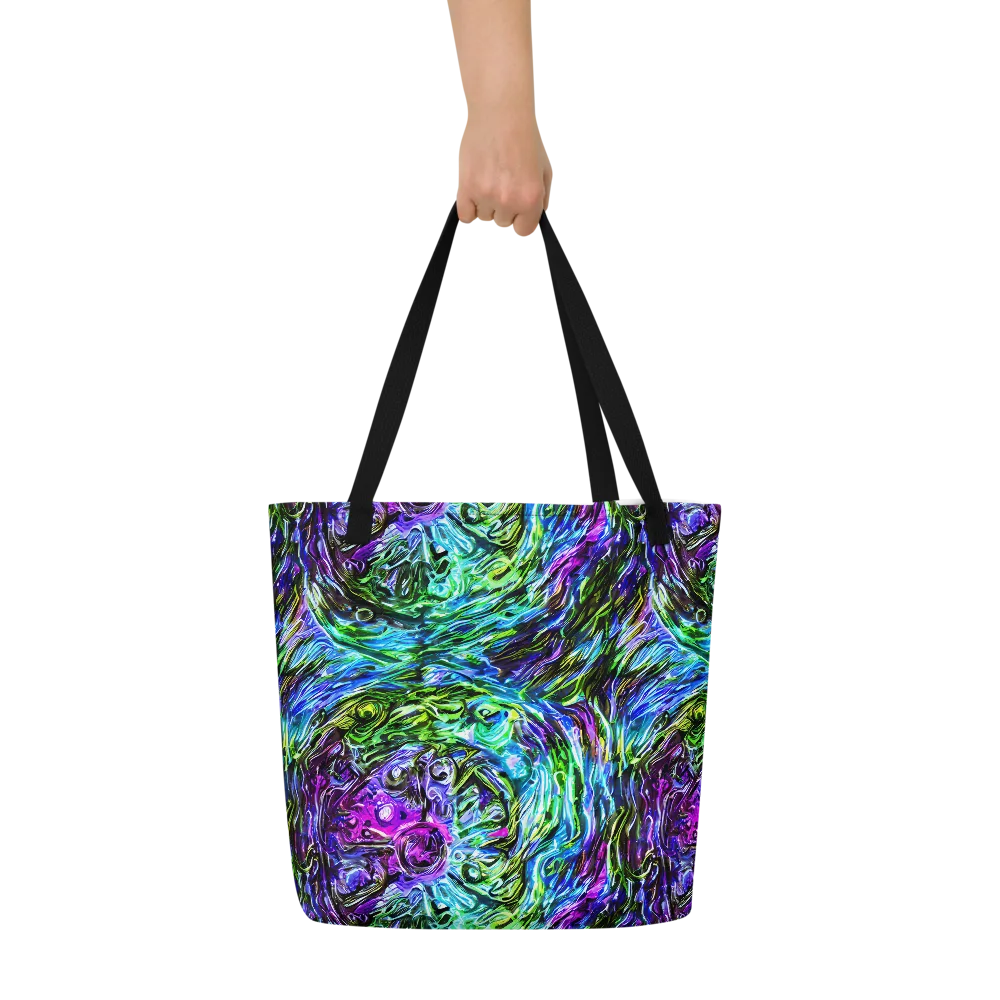 Prismatic Maelstrom on Large Tote Bag W/ Pocket — Front
