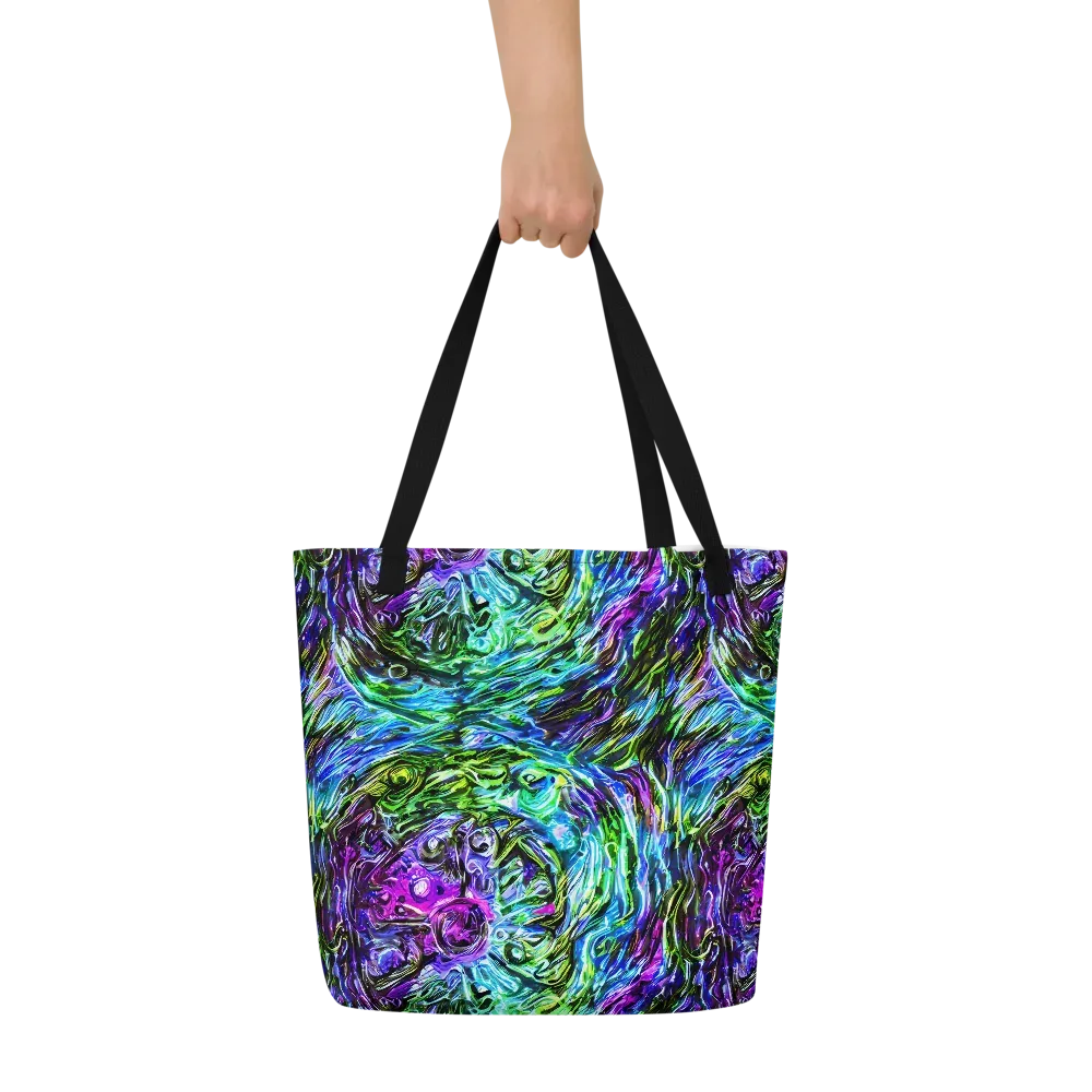 Prismatic Maelstrom on Large Tote Bag W/ Pocket — Front