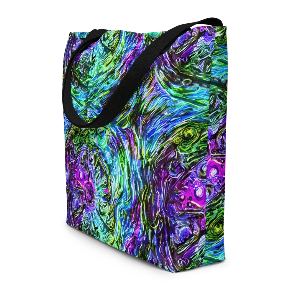 Prismatic Maelstrom on Large Tote Bag W/ Pocket — Front