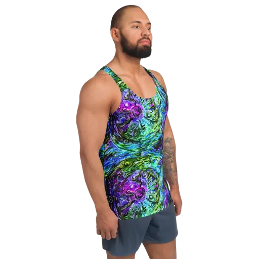 Prismatic Maelstrom on a Men's Tank Top