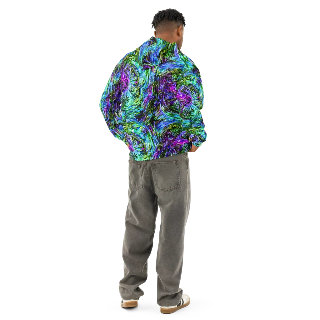 Prismatic Maelstrom on Cotton Hoodie — Back