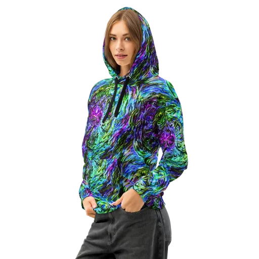 Prismatic Maelstrom on a Cotton Hoodie