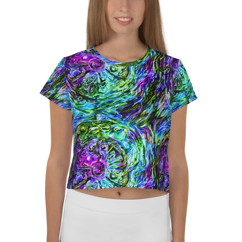 Prismatic Maelstrom on Crop Tee — Front
