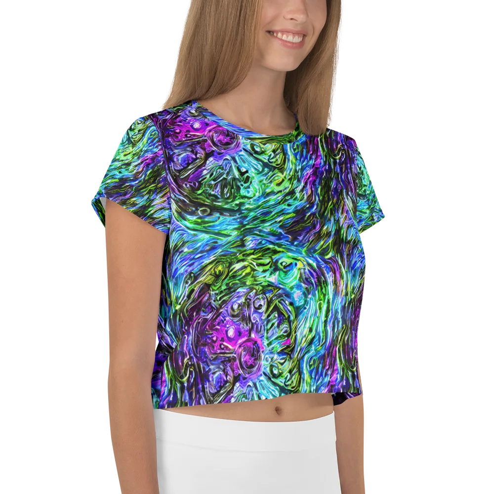 Prismatic Maelstrom on Crop Tee — Right
