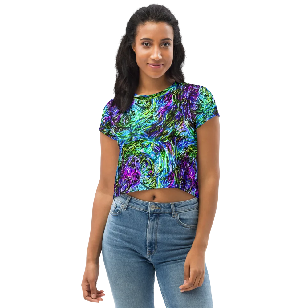 Prismatic Maelstrom on Crop Tee — Front