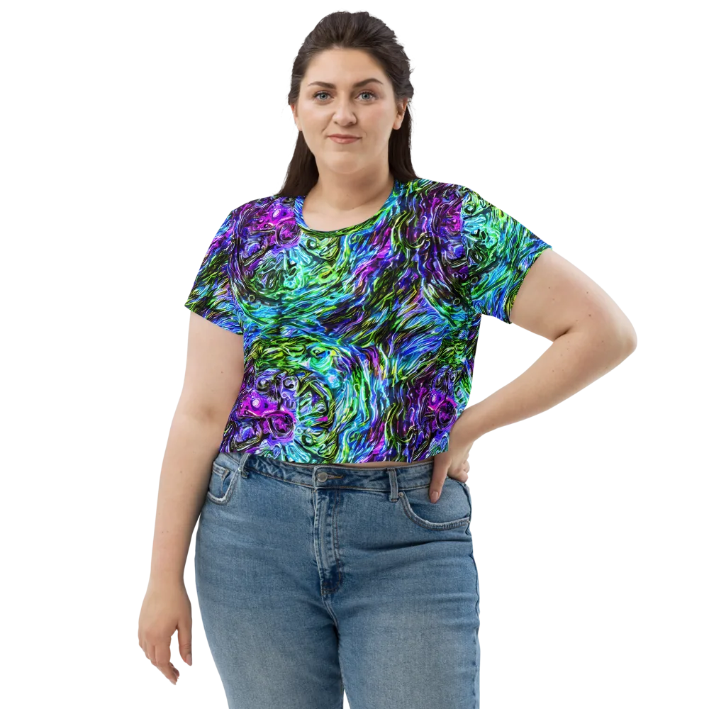 Prismatic Maelstrom on Crop Tee — Front