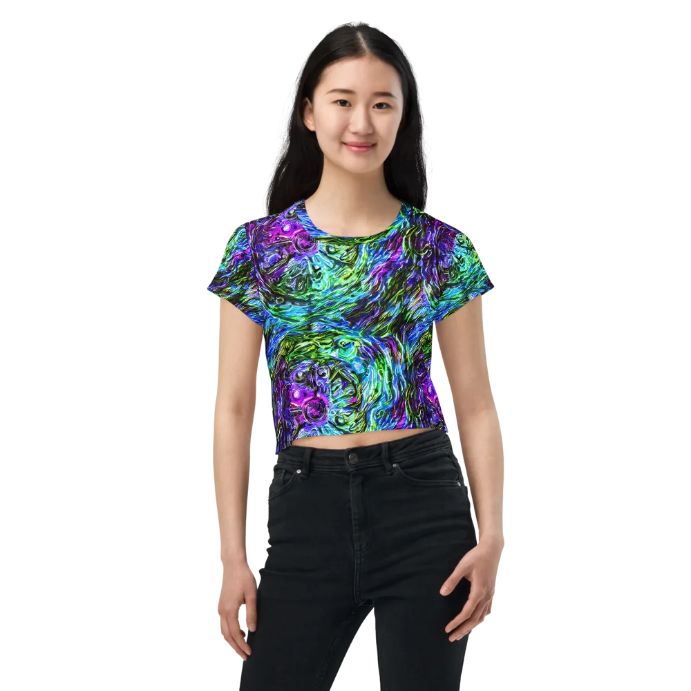 Prismatic Maelstrom on Crop Tee — Front