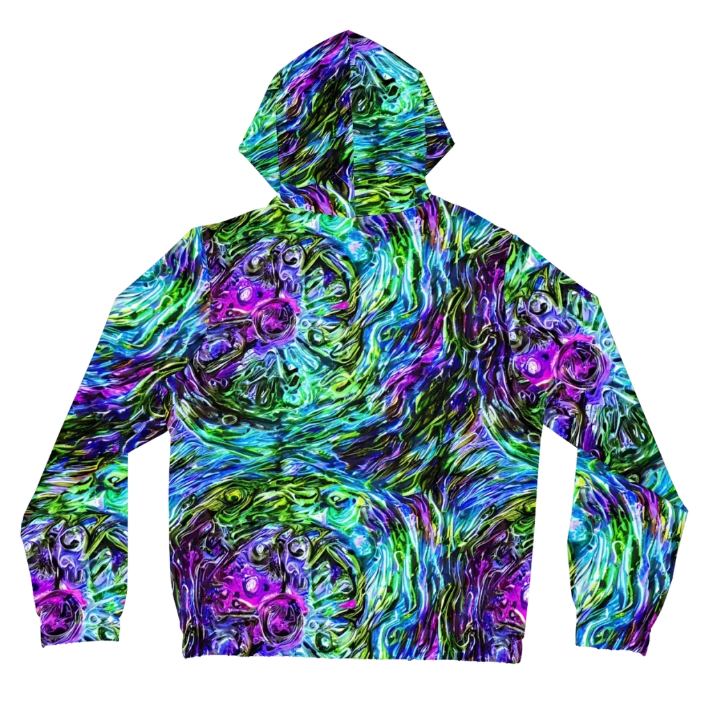 Prismatic Maelstrom on Women's Full-Zip Hoodie — Back