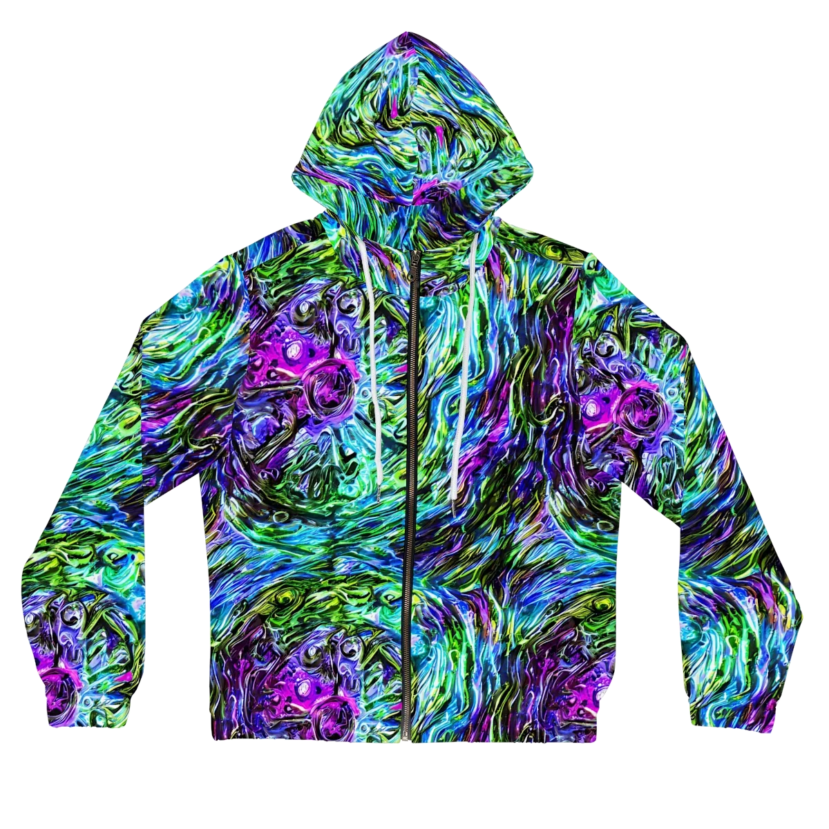Prismatic Maelstrom on Women's Full-Zip Hoodie — Front