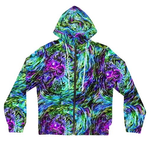 Prismatic Maelstrom on a Women's Full-Zip Hoodie
