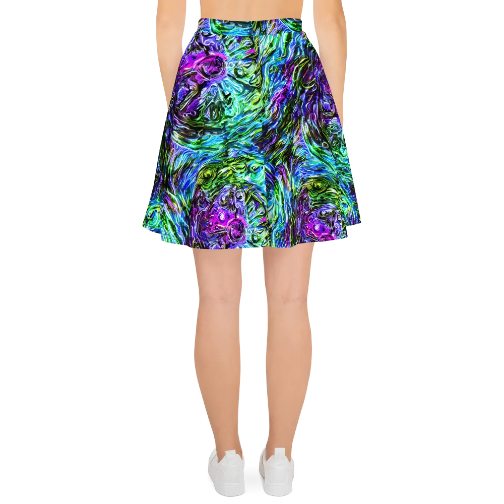 Prismatic Maelstrom on Skater Skirt — Back