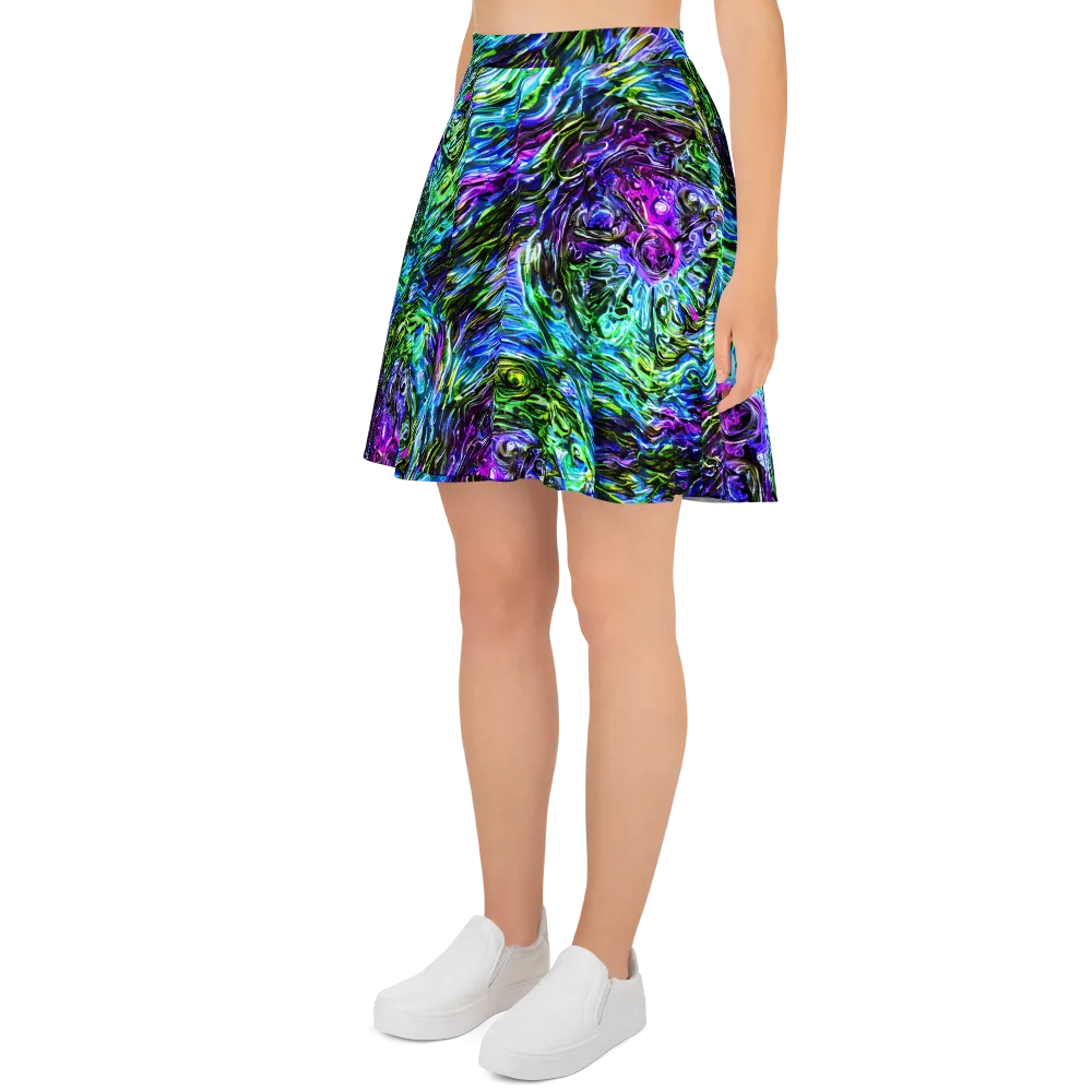 Prismatic Maelstrom on Skater Skirt — Left