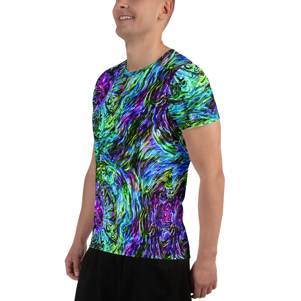 Prismatic Maelstrom on Men's Athletic T-Shirt — Left