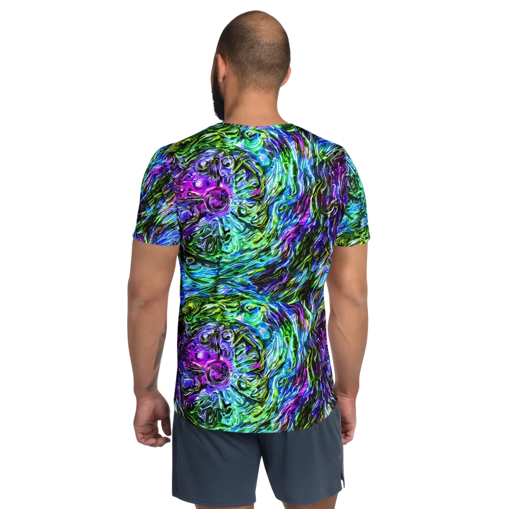 Prismatic Maelstrom on Men's Athletic T-Shirt — Back