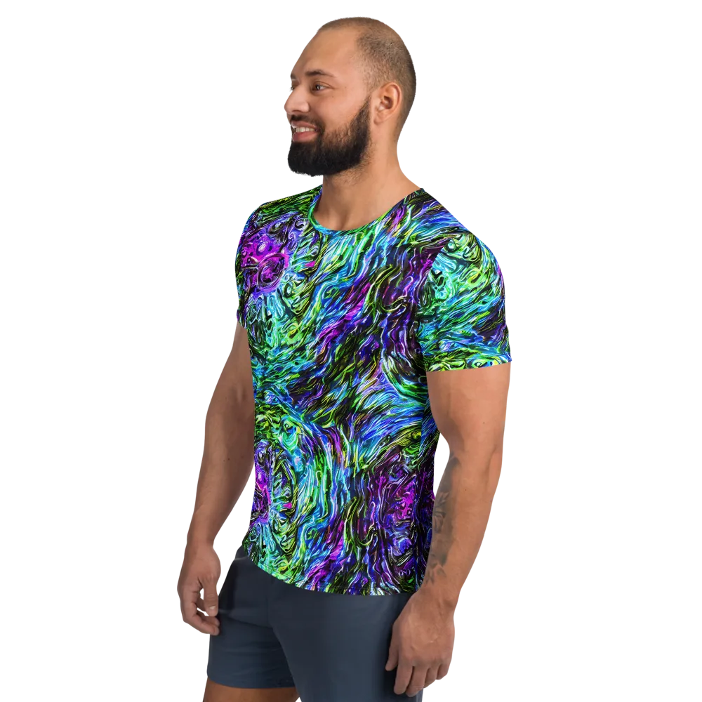 Prismatic Maelstrom on Men's Athletic T-Shirt — Left