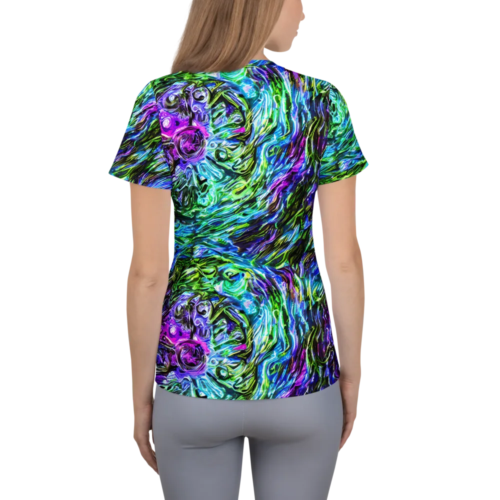 Prismatic Maelstrom on Women's Athletic T-Shirt — Back