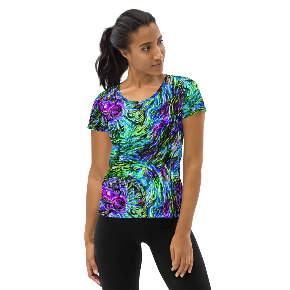 Prismatic Maelstrom on Women's Athletic T-Shirt — Front
