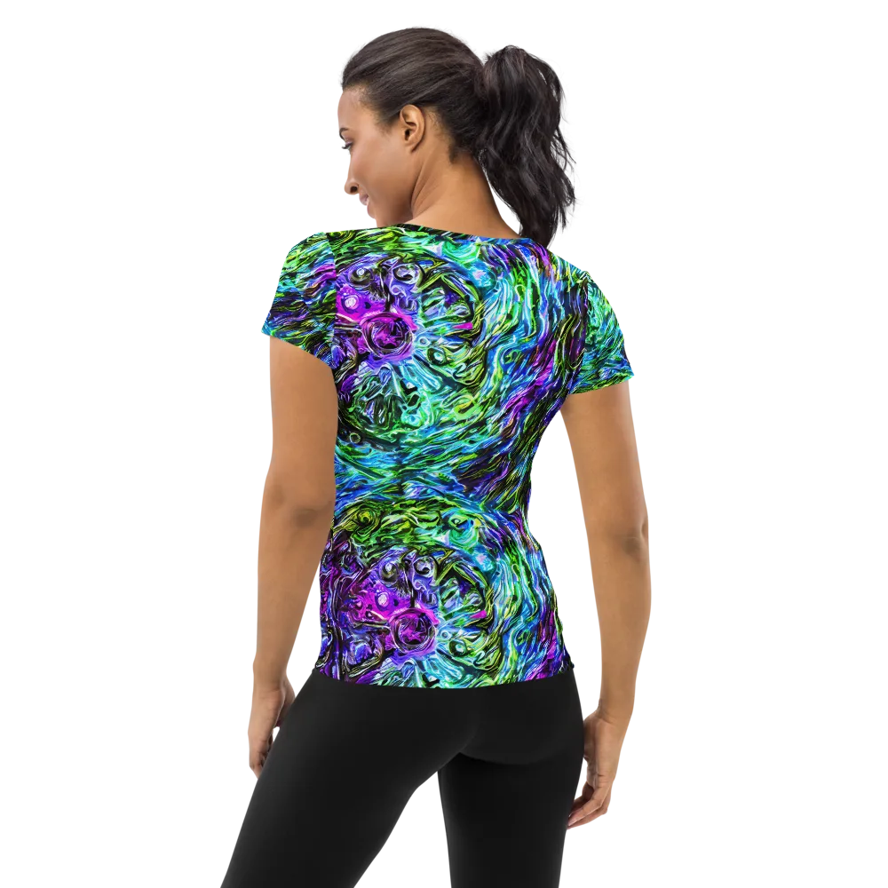 Prismatic Maelstrom on Women's Athletic T-Shirt — Back