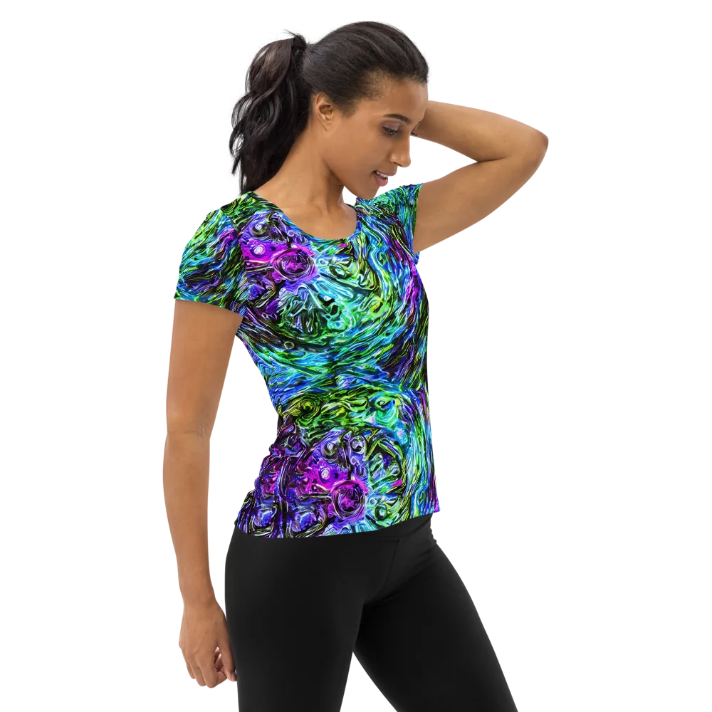 Prismatic Maelstrom on Women's Athletic T-Shirt — Right