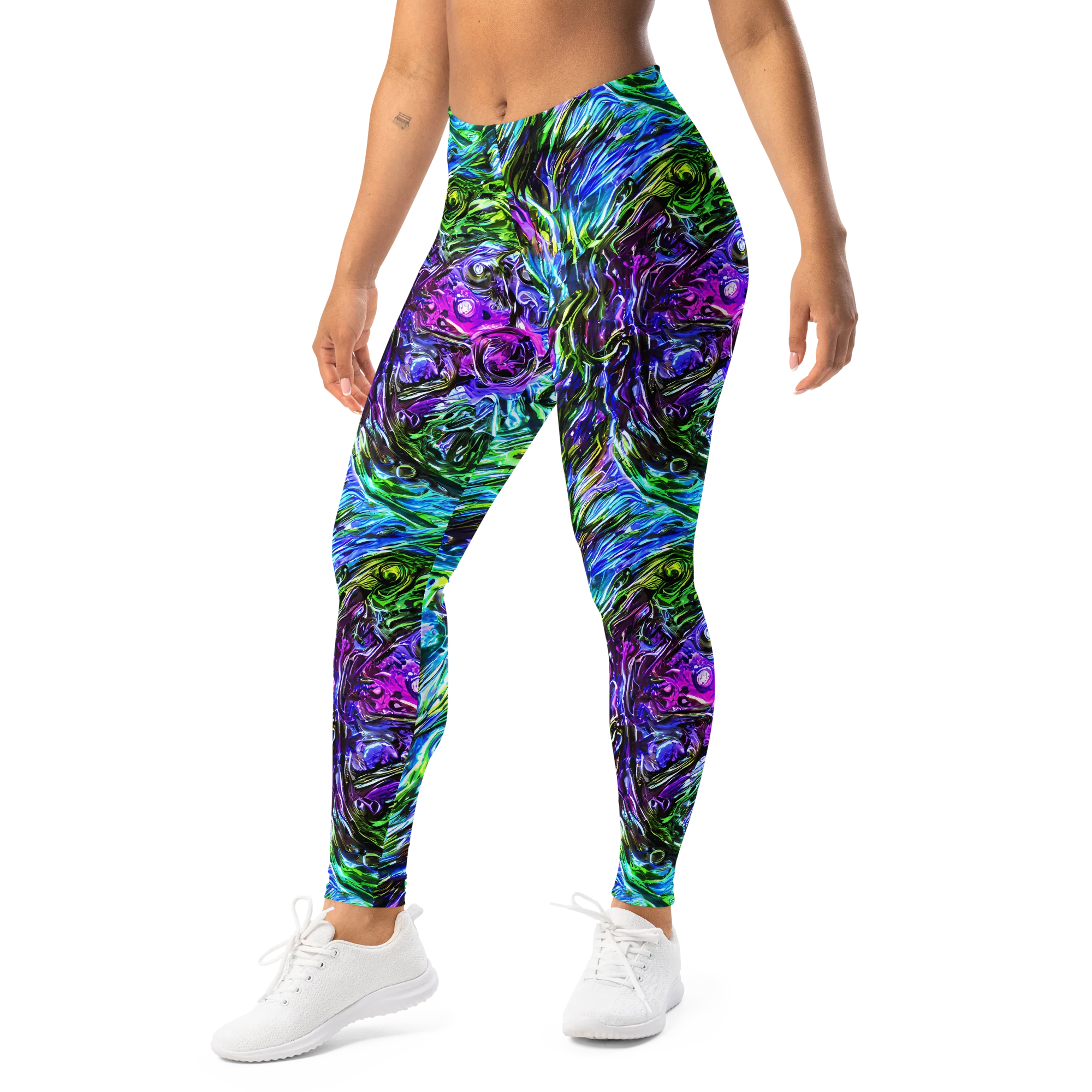 Prismatic Maelstrom on Leggings — Left Front