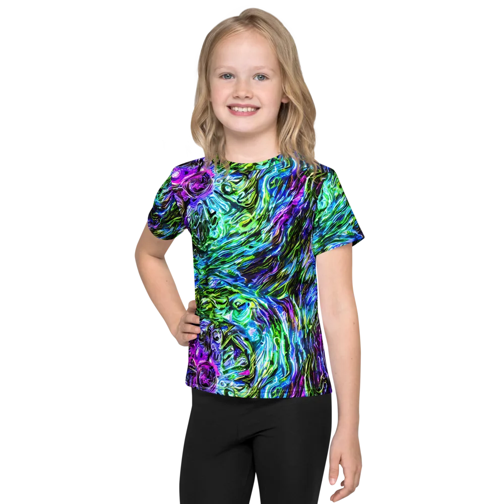 Prismatic Maelstrom on Kids Crew Neck T-Shirt — Front