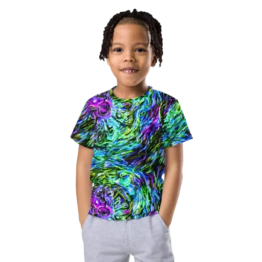 Prismatic Maelstrom on a Kids Crew Neck T-Shirt