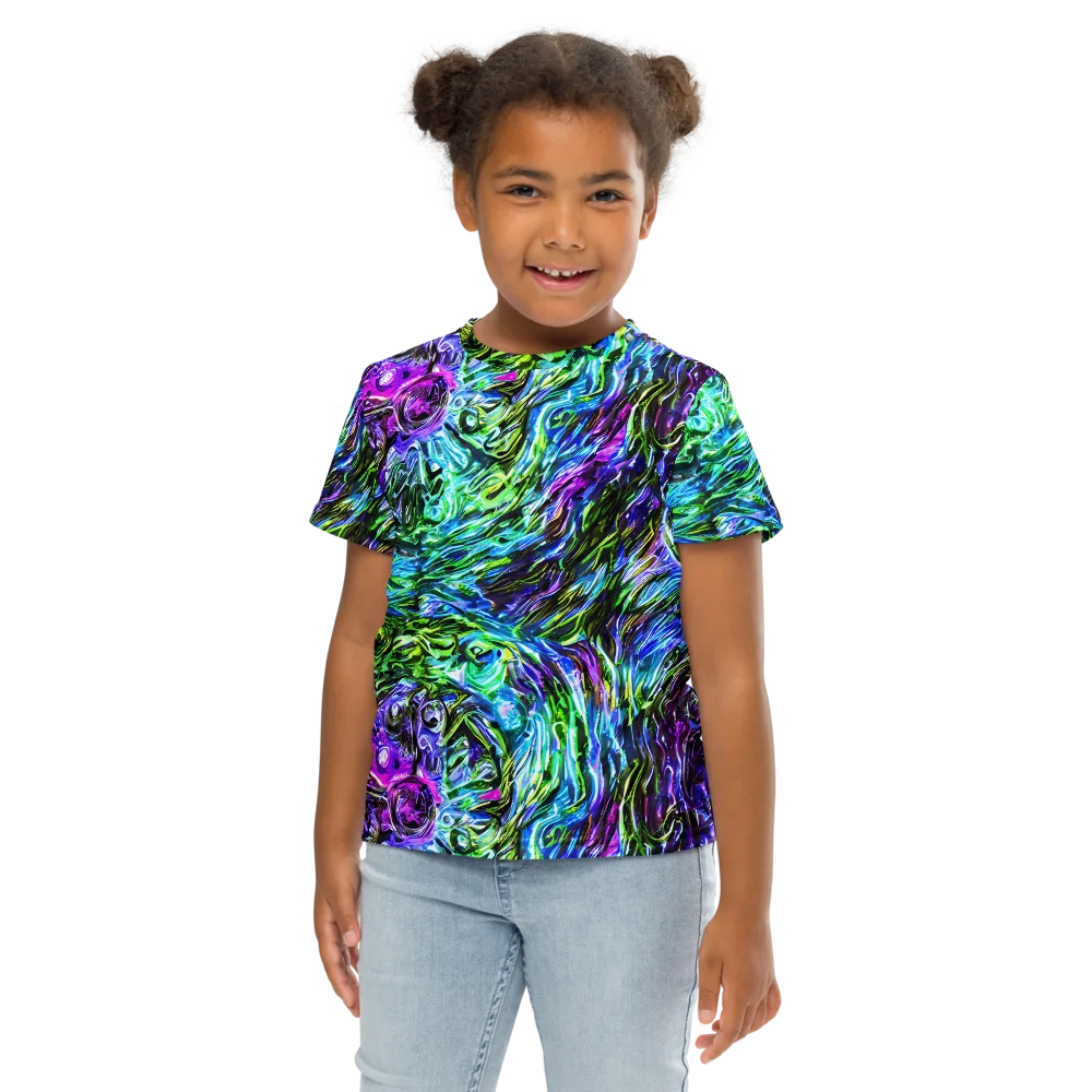 Prismatic Maelstrom on Kids Crew Neck T-Shirt — Front