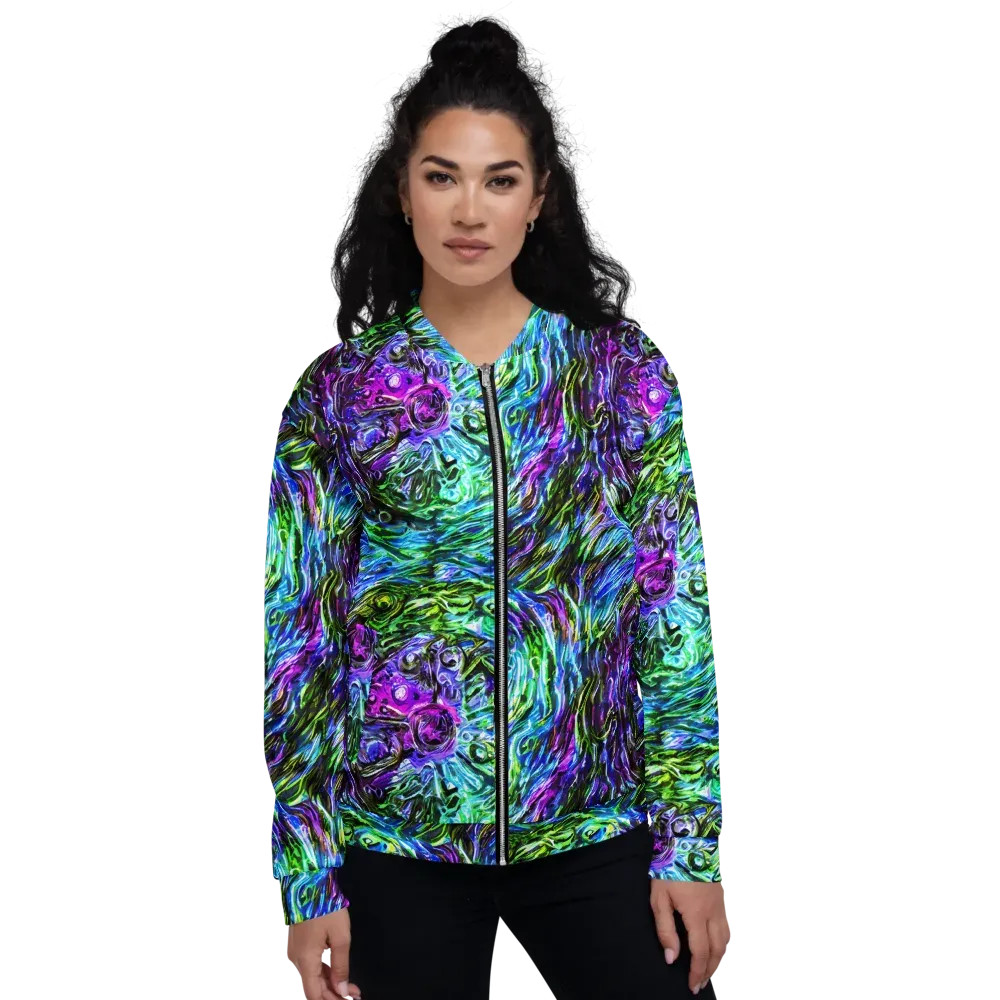 Prismatic Maelstrom on Bomber Jacket — Front