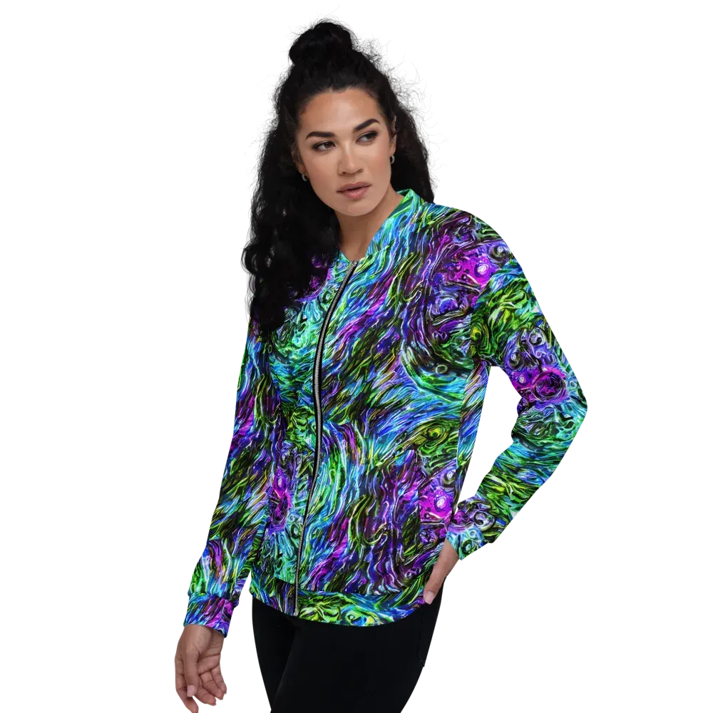 Prismatic Maelstrom on Bomber Jacket — Left