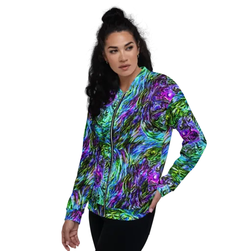 Prismatic Maelstrom on a Bomber Jacket
