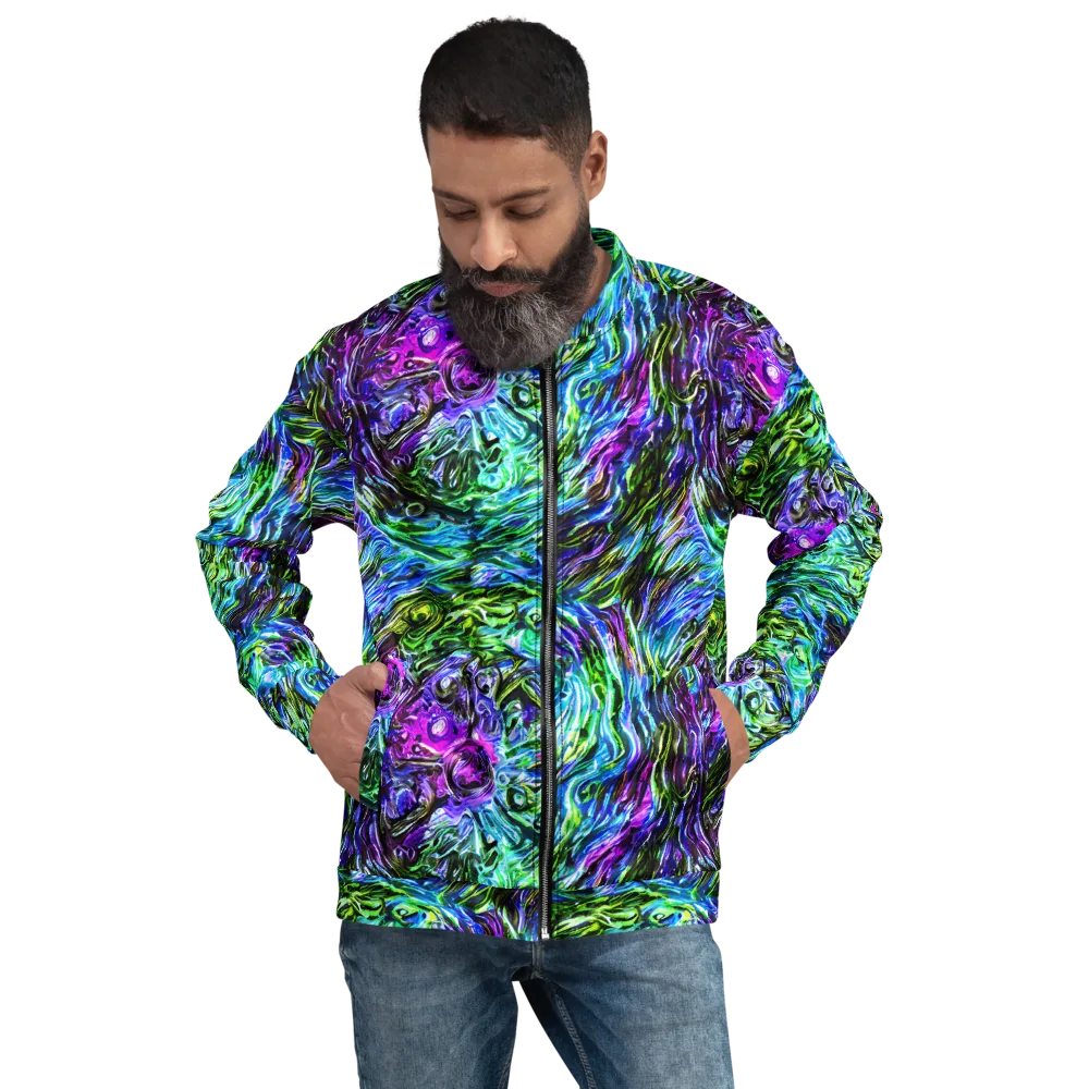 Prismatic Maelstrom on Bomber Jacket — Front