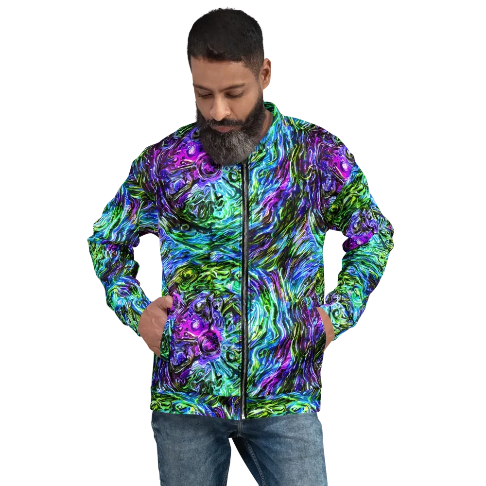 Prismatic Maelstrom on Bomber Jacket — Front