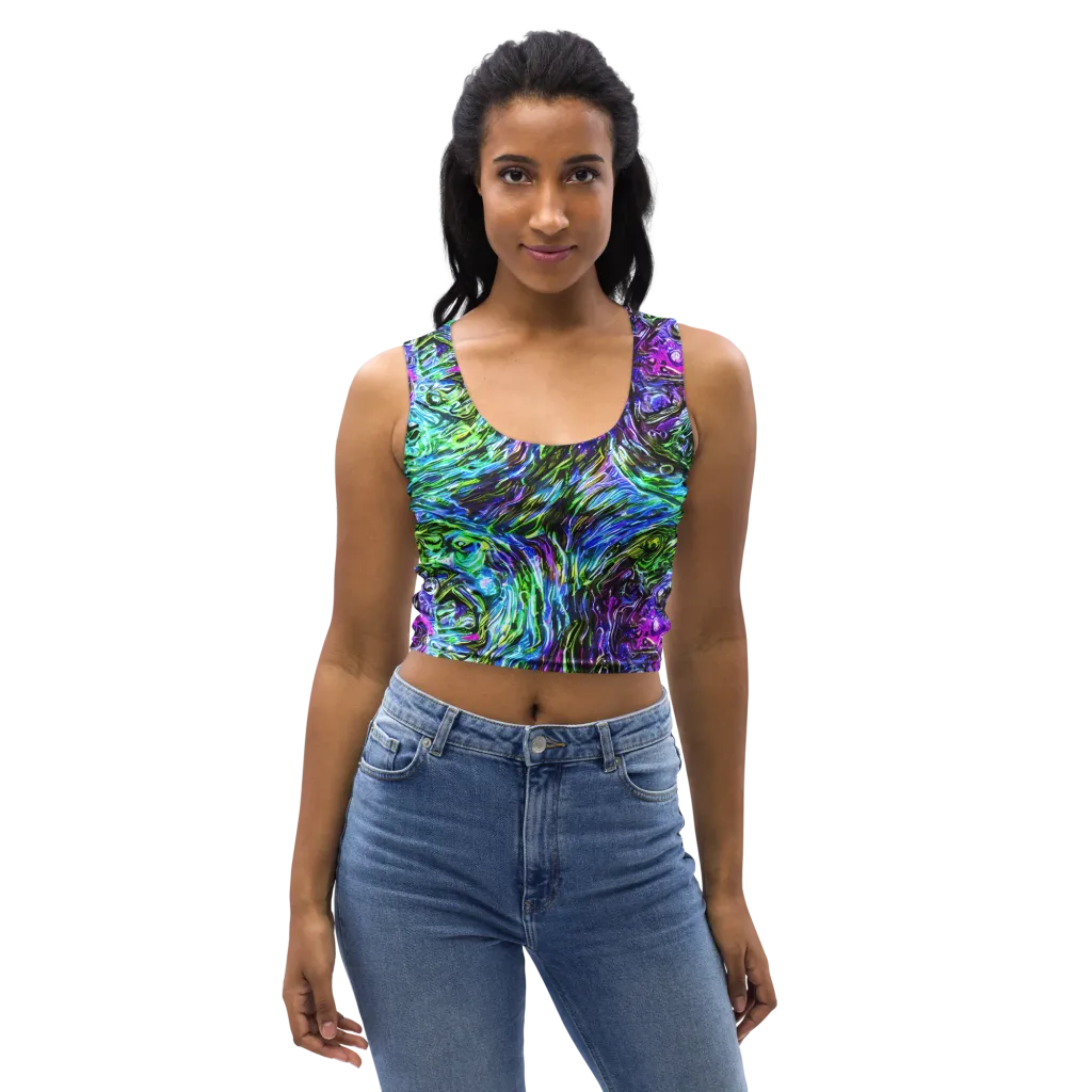 Prismatic Maelstrom on Crop Top — Front