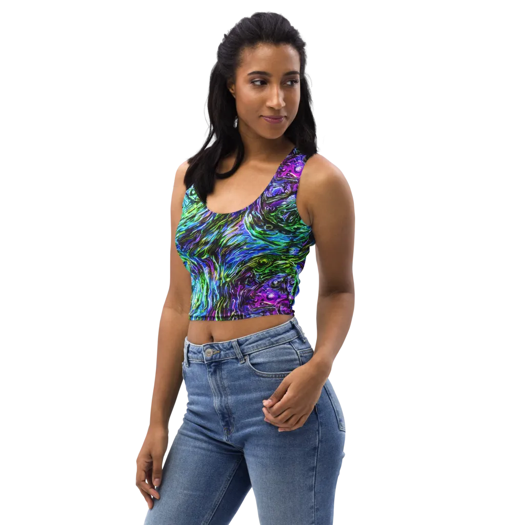 Prismatic Maelstrom on Crop Top — Left Front