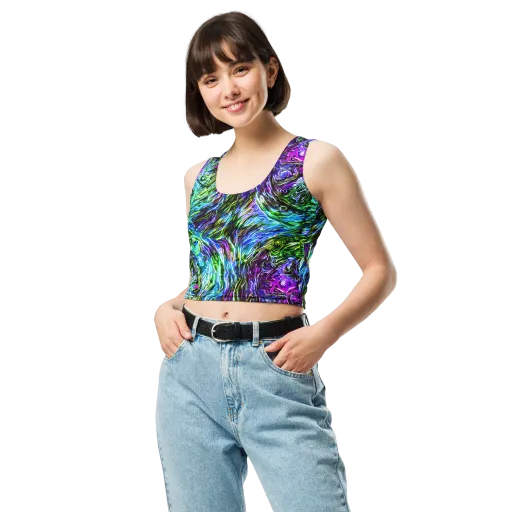 Prismatic Maelstrom on a Crop Top