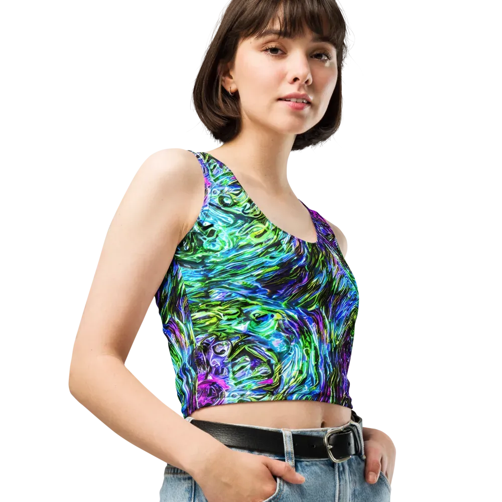 Prismatic Maelstrom on Crop Top — Right Front