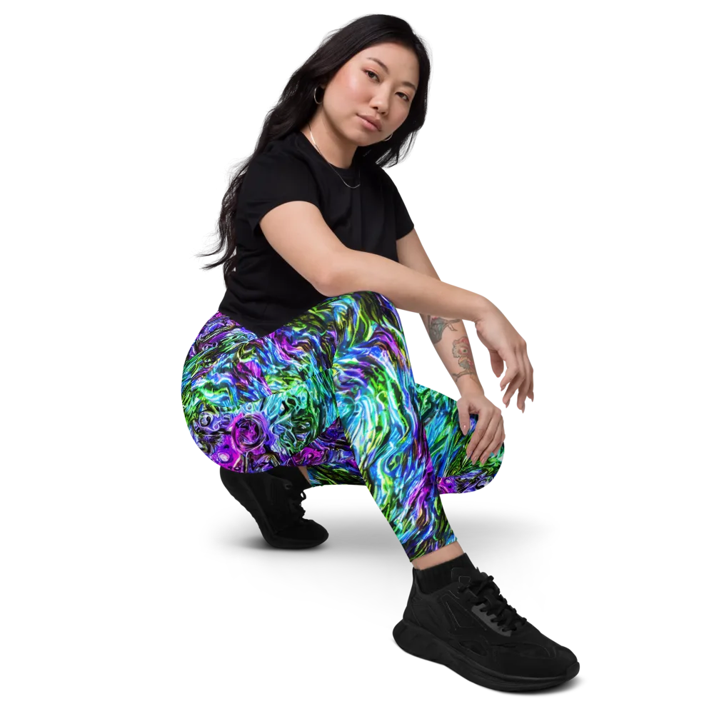 Prismatic Maelstrom on Leggings with Pockets — Right Front