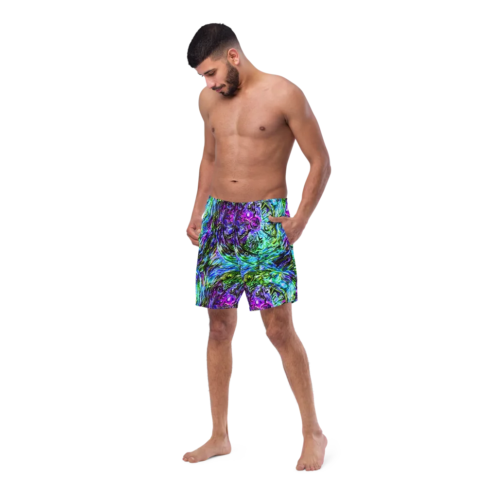Prismatic Maelstrom on Swim Trunks — Left Front