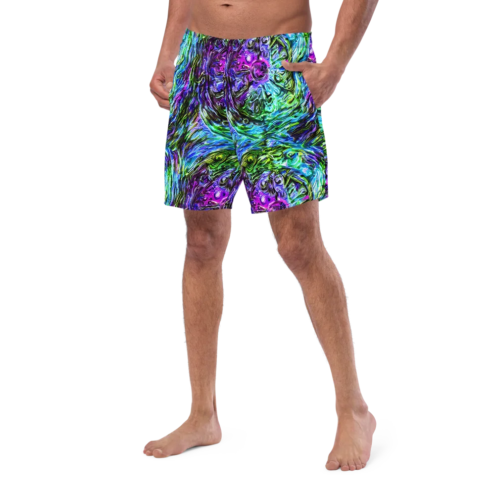 Prismatic Maelstrom on Swim Trunks — Left Front
