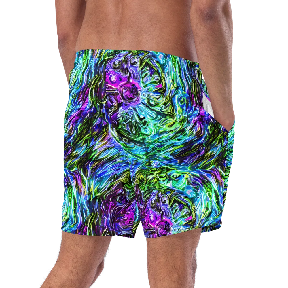 Prismatic Maelstrom on Swim Trunks — Right Back