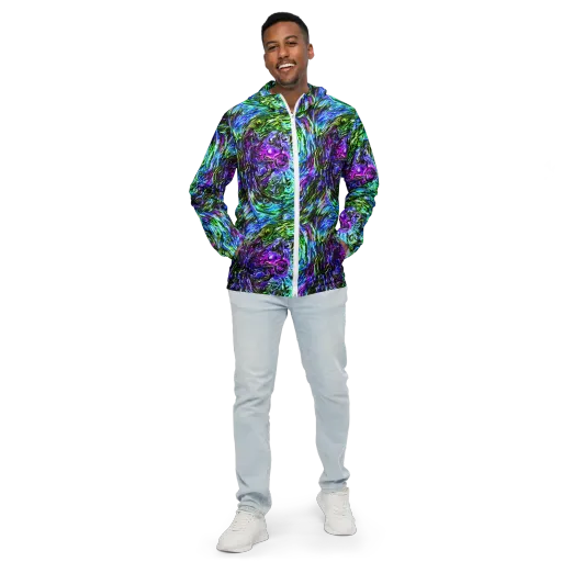 Prismatic Maelstrom on a Men's Windbreaker
