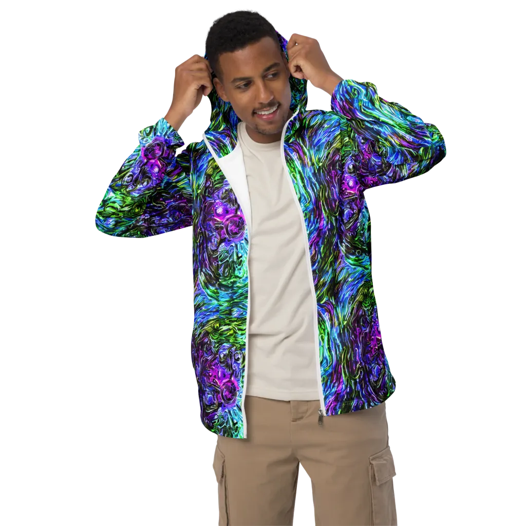 Prismatic Maelstrom on Men's Windbreaker — Front