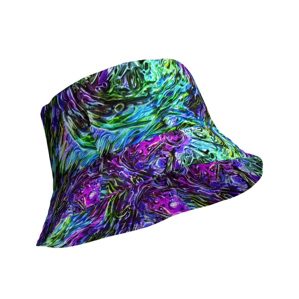 Prismatic Maelstrom on Reversible Bucket Hat — Product details Outside